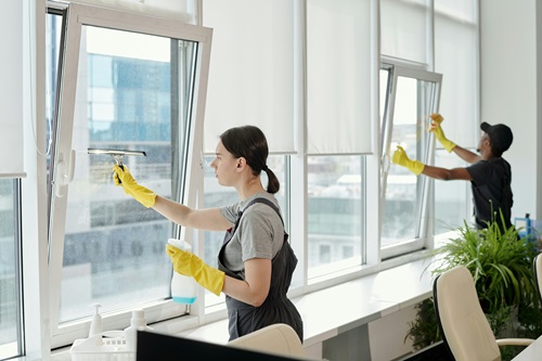 Cleaning Team in Action